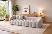 Ariana Modern Premium Boucle Fabric Sofa, Upholstered 3 Seater Sofa Set for Living Room, (Black Colour) Premium Boucle Fabric Sofa