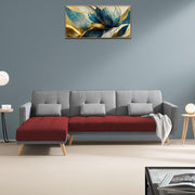 Gamora LHS 4 Seater L Shape Sofa Set for Living Room (Maroon Grey) Premium Fabric Sofa