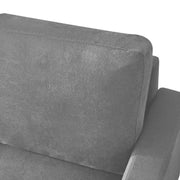 Oudrey 3 Seater Sofa Set with Center Table for Living Room (Grey Colour) Premium Fabric Sofa