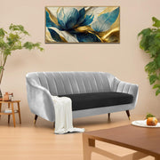 Casaliving Anyse 2 Seater Sofa Set for Living Room (Grey Colour Fabric) Premium Fabric Sofa