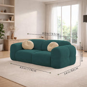 Vetras Modern Velvet Bubble Cloud Sofa, Tufted Design Upholstered 3+2 Seater Sofa Set for Living Room, (Brown Colour) Premium Velvet Fabric Sofa