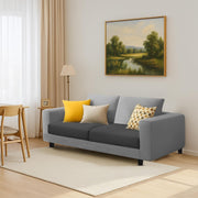 Minta 2 Seater Sofa Set for Living Room (Black Grey - Colour Fabric) Premium Fabric Sofa Set for Living Room