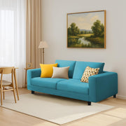 Minta 2 Seater Sofa Set for Living Room (Turquise - Colour Fabric) Premium Fabric Sofa Set for Living Room