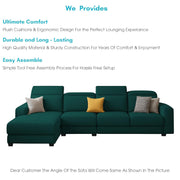 Orion LHS 6 Seater L Shape Sofa Set for Living Room (Pine Colour) Premium Fabric Sofa