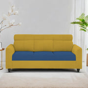 Marco 3 Seater Sofa Set for Living Room (Blue Yellow Colour) Premium Fabric Sofa