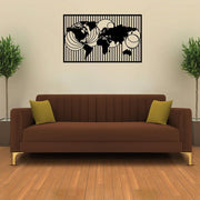 Casaliving Fenton 3 Seater Sofa Set for Living Room (Black Blue Colour) Premium Fabric Sofa