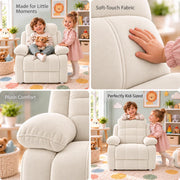 Casaliving Mello Kids’ 1 Seater Sofa Set for Living Room in Black Colour | Soft & Comfortable Toddler Couch for Bedroom, Playroom & Nursery | Lightweight Children’s Seating