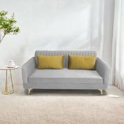 Deren 3 Seater Sofa Set for Living Room (Grey Colour) Premium Fabric Sofa