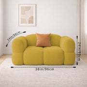 Vetras Modern Velvet Bubble Cloud Sofa, Tufted Design Upholstered 3+1 Seater Sofa Set for Living Room, (Black Colour) Premium Velvet Fabric Sofa