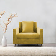 Garcia 1 Seater Sofa Set for Living Room (Black Colour) Premium Fabric Sofa