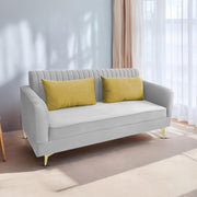 Deren 3 Seater Sofa Set for Living Room (Grey Colour) Premium Fabric Sofa