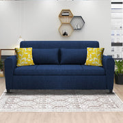 Garnet 3 Seater Sofa Set for Living Room (Blue) Premium Fabric