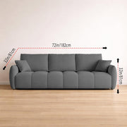 Colt Modern Velvet Sofa, Tufted Design Upholstered 3 Seater Sofa Set for Living Room, (Black Colour) Premium Velvet Fabric Sofa