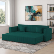 Cameron 3 Seater Sofa Cum Bed for Living Room (Pine Fabric) Premium Fabric Sofa