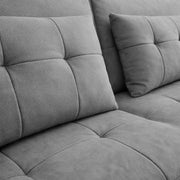 Treshta 3 Seater Pull-Out Premium Fabric Sofa Cum Bed Sofa Set for Living Room (Black Fabric Color) Premium Fabric Sofa Set for Living Room Sofa Cum Bed