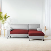 Casaliving Amelia RHS 6 Seater L Shape Sofa Set for Living Room (Black Fabric) Premium Fabric Sofa