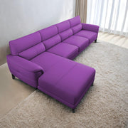 Janifer LHS 6 Seater L Shape Sofa Set for Living Room (Purple Colour) Premium Fabric Sofa Set