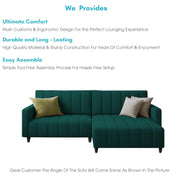 Netlie 4 Seater RHS L Shape Sofa Set for Living Room (Pine Fabric) Premium Fabric Sofa Set for Living Room
