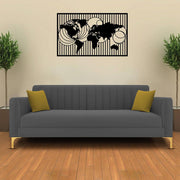 Casaliving Fenton 3 Seater Sofa Set for Living Room (Black Blue Colour) Premium Fabric Sofa