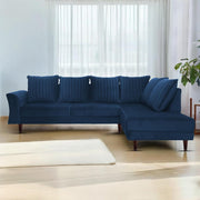 Casaliving Bradley LHS 4 Seater L Shape Sofa Set for Living Room (Black Grey Fabric) Premium Fabric Sofa