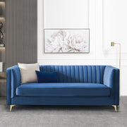 Casaliving Bion 3 Seater Sofa for Living Room (Black Fabric) Premium Fabric Sofa