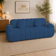 Casaliving Trex 3 Seater Sofa Set for Living Room, 3 Seater (Black) Colour Premium Velvet Fabric Sofa