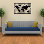 Casaliving Fenton 3 Seater Sofa Set for Living Room (Black Blue Colour) Premium Fabric Sofa