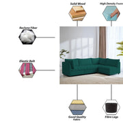 Lenser L Shaped Sofa Set for Living Room (Pine Fabric) Premium Fabric Sofa Set