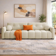 Dreamor 3 Seater Sofa Velvet Fabric (Black) with Three Cushions Perfect for |Home Living |Office Room and Guest Room Premium Sofa