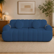 Casaliving Trex 3 Seater Sofa Set for Living Room, 3 Seater (Black) Colour Premium Velvet Fabric Sofa