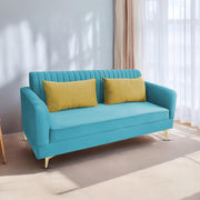 Deren 3 Seater Sofa Set for Living Room (Turquise Colour) Premium Fabric Sofa