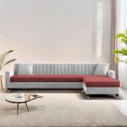 Garcia LHS 6 Seater L Shape Sofa Set for Living Room (Black Grey - Colour) Premium Fabric Sofa Set