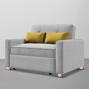 Alfred 1 Seater Sofa Cum Bed Sofa Set for Living Room (Maroon Fabric) Premium Fabric Sofa