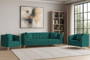 Eren 3+1+1 Seater Sofa Set for Living Room (Pine Colour Fabric) Premium Fabric Sofa Set for Living Room