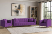 Eren 3+1+1 Seater Sofa Set for Living Room (Purple Colour Fabric) Premium Fabric Sofa Set for Living Room