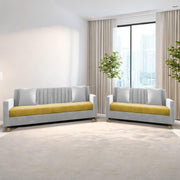 Garcia 3+2 Seater Sofa Set for Living Room (Black - Grey)