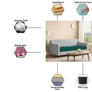 Mobius 3 Seater Sofa Set for Living Room (Pine Grey Colour Sofa) Premium Fabric Sofa for Living Room