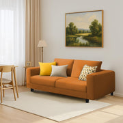 Minta 2 Seater Sofa Set for Living Room (Black - Colour Fabric) Premium Fabric Sofa Set for Living Room