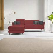 Arlond LHS 4 Seater L Shape Sofa Set for Living Room (Maroon Fabric) Premium Fabric Sofa