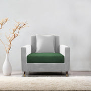 Garcia 1 Seater Sofa Set for Living Room (Black Colour) Premium Fabric Sofa