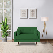 Grover 1 Seater Sofa Set for Living Room (Green Fabric) Premium Fabric Sofa