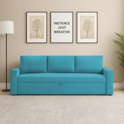 Karter 3 Seater Sofa Cum Bed for Living Room (Black Fabric) Premium Fabric Sofa