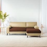 Casaliving Amelia RHS 6 Seater L Shape Sofa Set for Living Room (Black Fabric) Premium Fabric Sofa