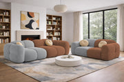 Vetras Modern Velvet Bubble Cloud Sofa, Tufted Design Upholstered 3+2 Seater Sofa Set for Living Room, (Brown Colour) Premium Velvet Fabric Sofa