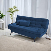 Casaliving Draxy 3 Seater Sofa Cum Bed for Living Room (Blue Colour) Premium Fabric Sofa Set