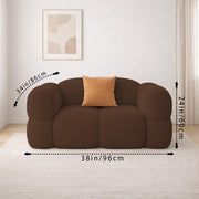 Vetras Modern Velvet Bubble Cloud Sofa, Tufted Design Upholstered 3+1 Seater Sofa Set for Living Room, (Black Colour) Premium Velvet Fabric Sofa