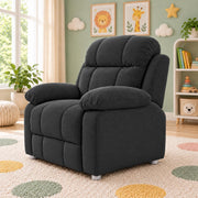 Casaliving Mello Kids’ 1 Seater Sofa Set for Living Room in Black Colour | Soft & Comfortable Toddler Couch for Bedroom, Playroom & Nursery | Lightweight Children’s Seating