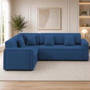 Casaliving Rion 6 Seater L Shape Corner Sofa Cum Bed for Living Room (Black Fabric) Premium Fabric Sofa Cum Bed