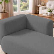 Casaliving Glacia Upholstered Indoor Chaise Lounge Chair 2 Seater Sofa Two Seater Sofa for Living Room Offices Hotels Bedroom (Black) Premium Boucle Fabric Sofa