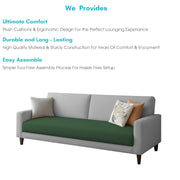 Kaven 3 Seater Sofa Set for Living Room (Green Grey Colour Fabric) Premium Fabric Sofa